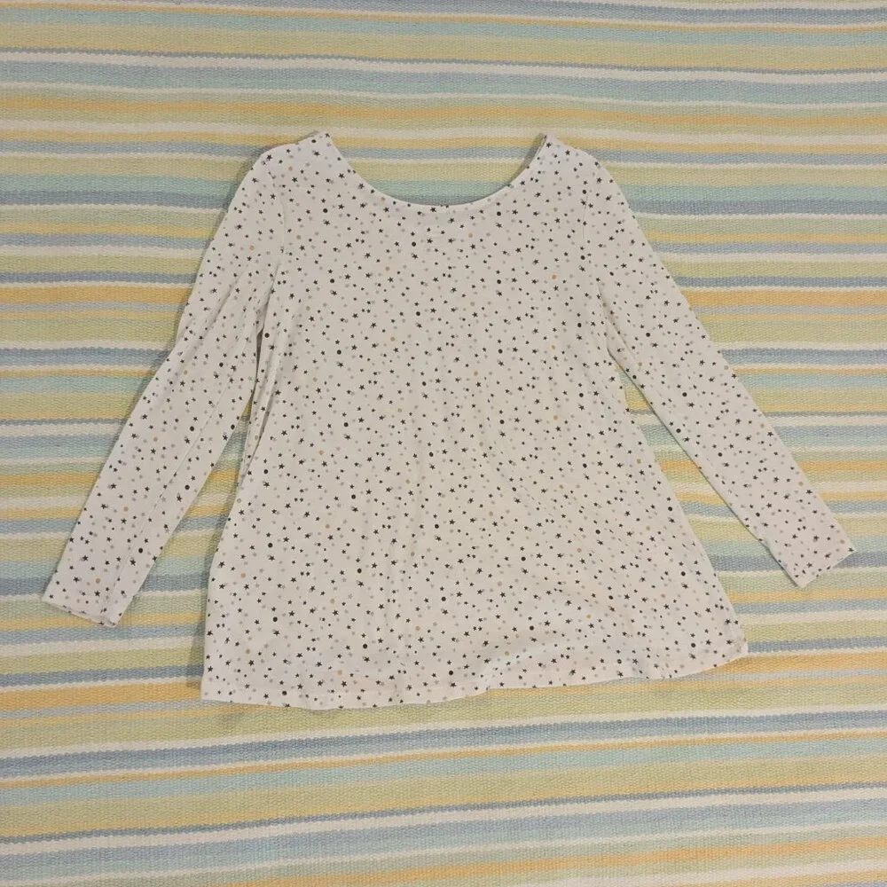 🛍️ BUNDLE ONLY • Old Navy Star Print Long Sleeve Shirt Size Small 6/7